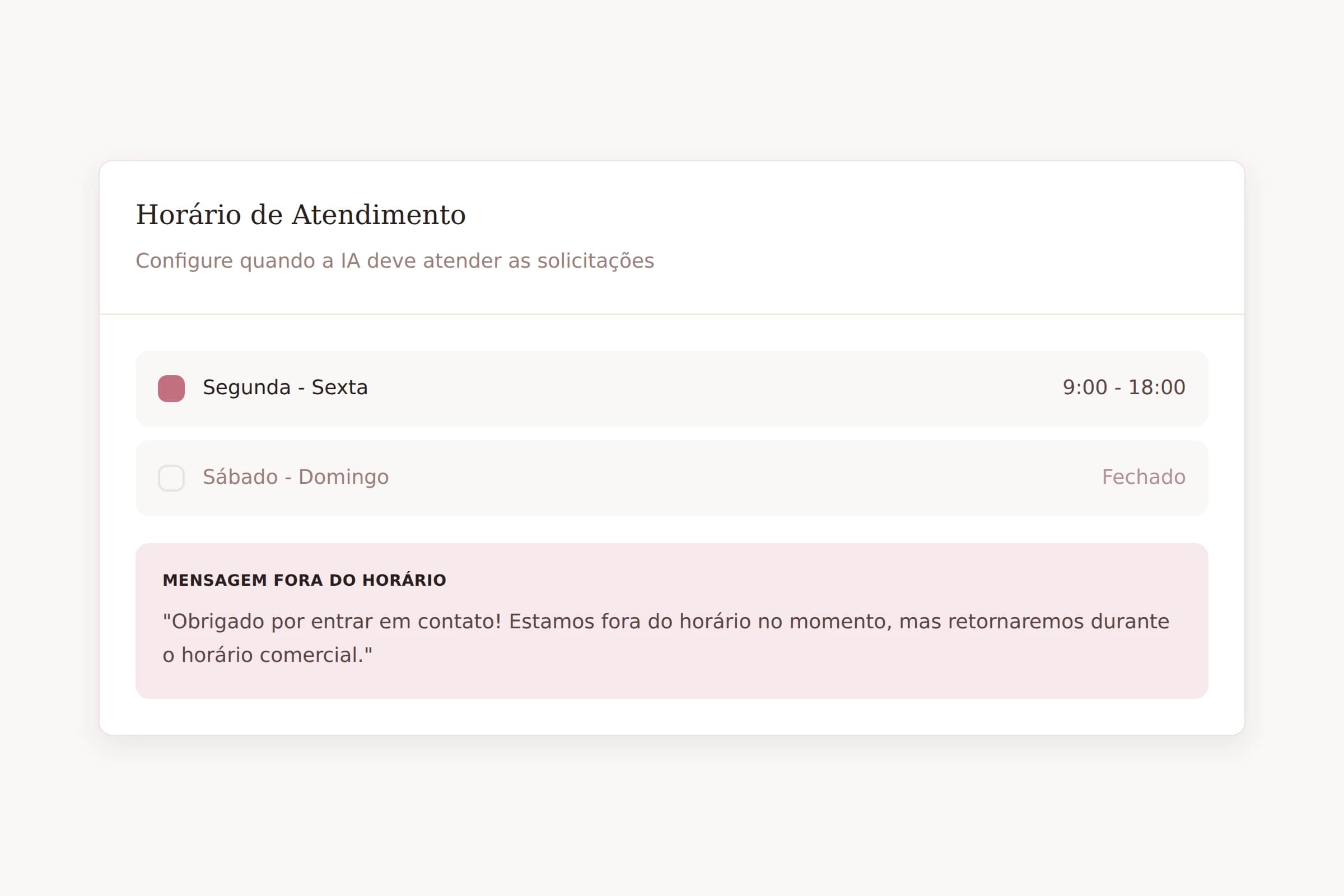 Seus Horários, Suas Regras