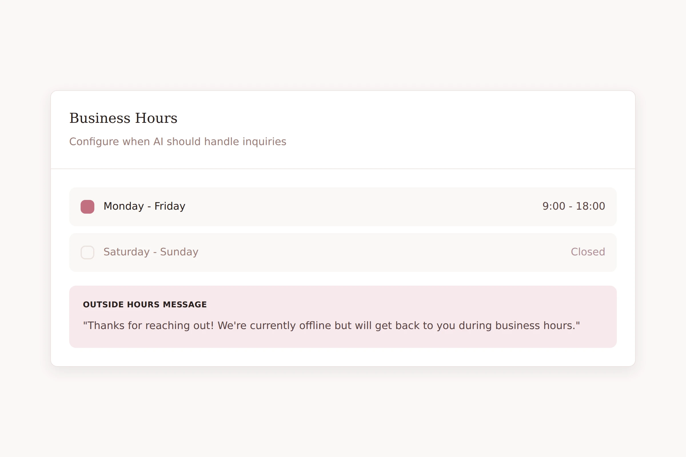 Your Hours, Your Rules